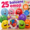 Set 25 de baloane colorate cu fețe emoji