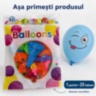 Set 25 de baloane colorate cu fețe emoji