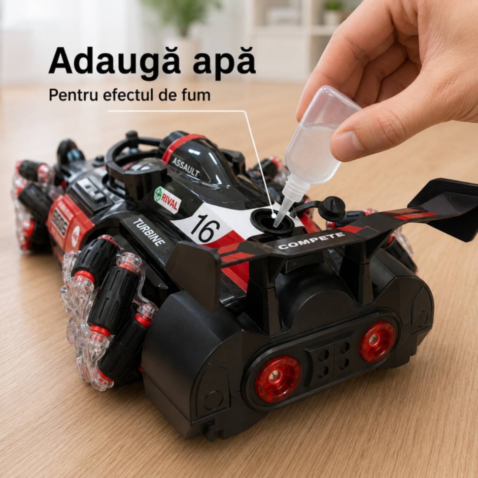 Dimensiuni mașinuță RC Stunt Car 42,2 × 17,2 × 11 cm