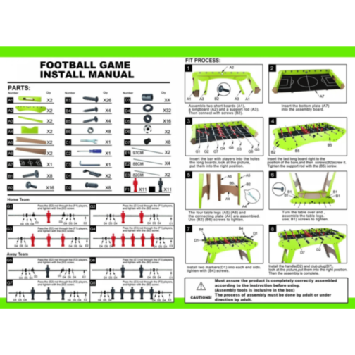 Fotbal de Masă Verde: Joc Interactiv pentru Copii și Adulți
