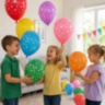 Set 25 de baloane colorate cu model steluțe