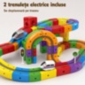 Set de construcție Cube Track cu două trenulețe electrice