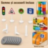 Set de construcție Cube Track cu două trenulețe electrice