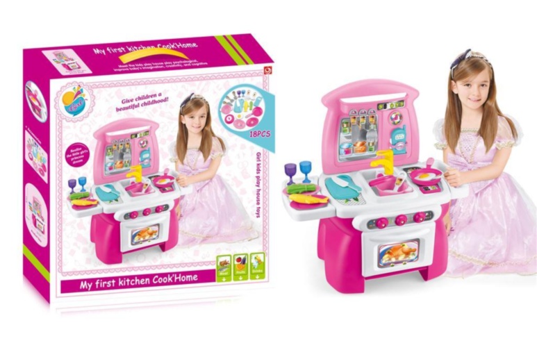 Mega Bucătărie cu Aragaz, Cuptor, Tacâmuri, Produse Alimentare