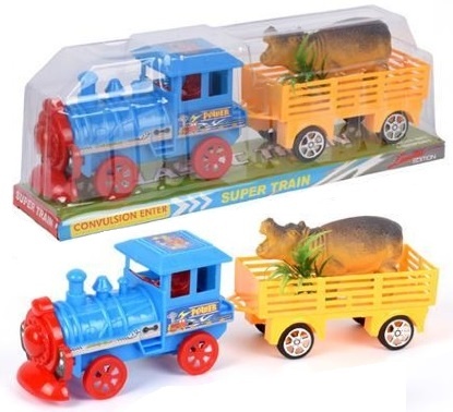 Locomotivă cu Remorcă cu Animale, 33cm