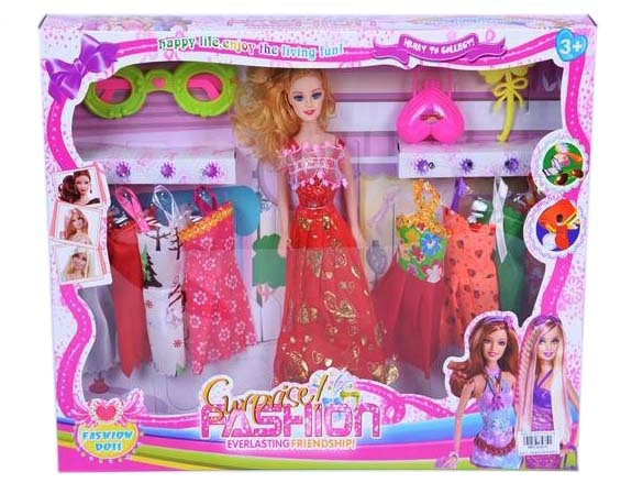 Barbie cu 8 Ținute, Ochelari și Gentuță 