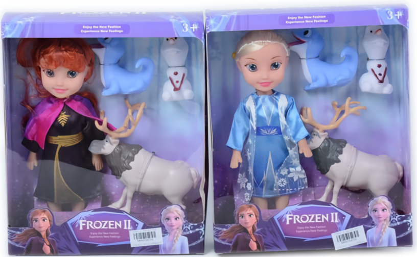 Păpușa Frozen Muzicală cu Olaf și Sven 