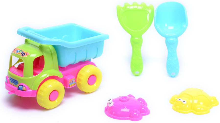 Camion cu 4 Accesorii de Nisip, 24cm 
