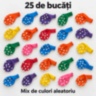 Set de 25 de baloane colorate cu buline albe