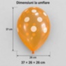 Set de 25 de baloane colorate cu buline albe