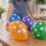 Set de 25 de baloane colorate cu buline albe