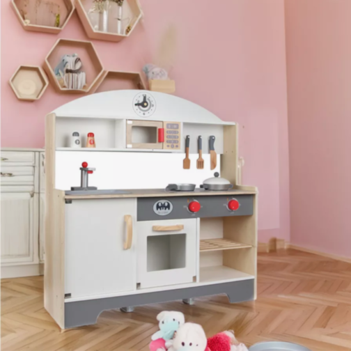 Bucătărie de Jucărie din Lemn pentru Copii - Distracție și Educație