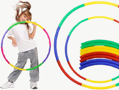 Hula Hoop Asamblabil - 8 Piese Colorate, Diametru 83 cm, Distracție și Exercițiu pentru Copii | image