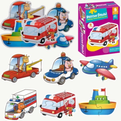 Puzzle Montessori Vehicule de Salvare 6 în 1 | image