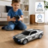 Mașinuță RC 1:20 cu telecomandă, lumini și conuri