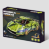 Mașină Supercar Mecanică Verde cu Funcție Pull-Back, Set de 470 Piese  