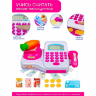 Set de joacă supermarket cu casă de marcat, coș și accesorii