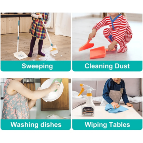 Set Jucărie de Curățenie Clean Time – Mop, Găleată și Accesorii pentru Copii Set Jucărie de Curățenie Clean Time – Mop, Găleată și Accesorii pentru Copii