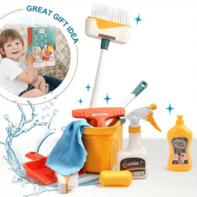 Set Jucărie de Curățenie Clean Time – Mop, Găleată și Accesorii pentru Copii | image
