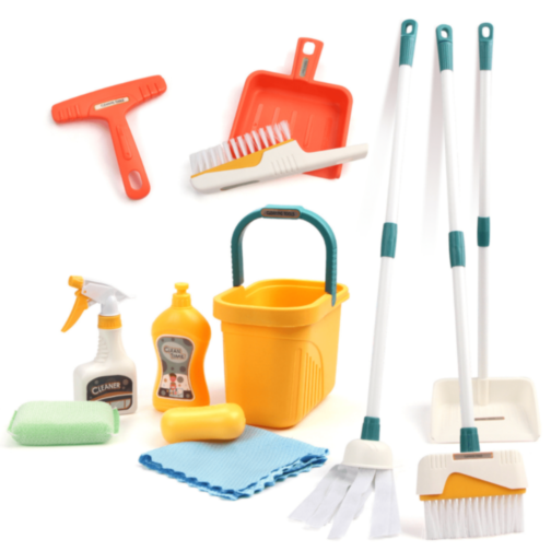 Set Jucărie de Curățenie Clean Time – Mop, Găleată și Accesorii pentru Copii Set Jucărie de Curățenie Clean Time – Mop, Găleată și Accesorii pentru Copii