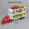 Camion transportor cu inerție și șase vehicule incluse
