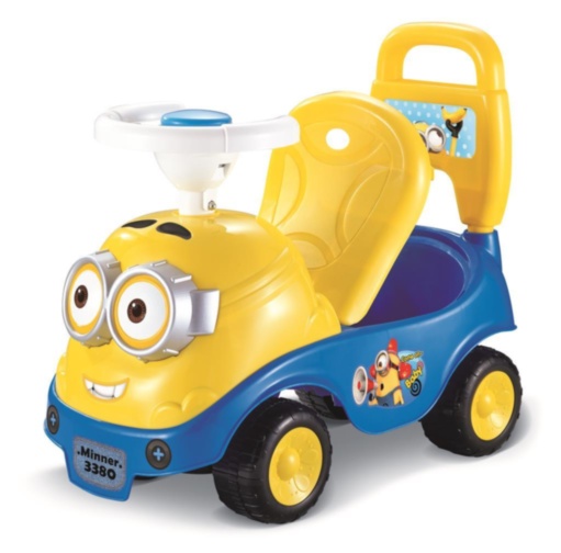 Mașinuță Minion fără Pedale Acționată cu Picioarele 