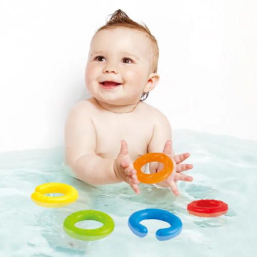 Turn cu Inele Colorate – Jucărie Montessori pentru Bebeluși