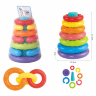 Turn cu Inele Colorate – Jucărie Montessori pentru Bebeluși