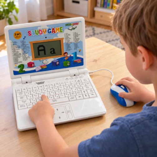 Laptop educativ bilingv pentru copii cu 40 de activități