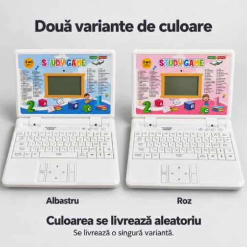Laptop educativ bilingv pentru copii cu 40 de activități