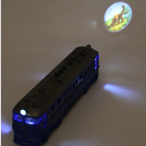 Locomotivă Interactivă cu Proiecție și Sunete – Design Realist pentru Copii