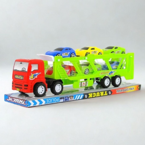 Camion Transport Auto cu 6 Mașini de Jucărie (culoare aleatorie)