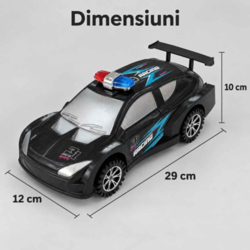 Mașină de poliție sport cu inerție, 29 cm