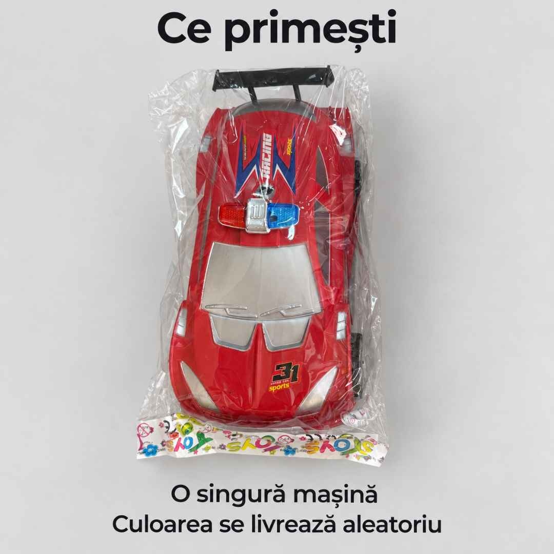 O singură mașină sport de poliție în ambalaj individual transparent; culoarea se livrează aleatoriu