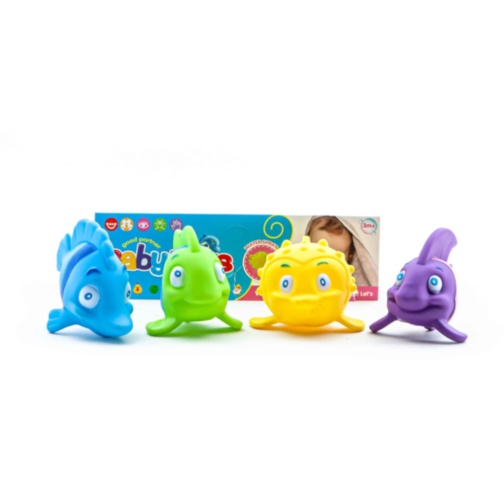 Set 4 Peștișori de Baie cu Piuitoare