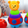 Ursuleț Interactiv de Sortare – Jucărie Educativă cu Forme Geometrice Colorate