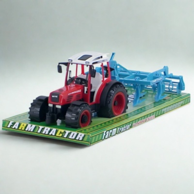 Tractor cu plug agricol pentru copii jucărie fermă (culoare aleatorie) | image
