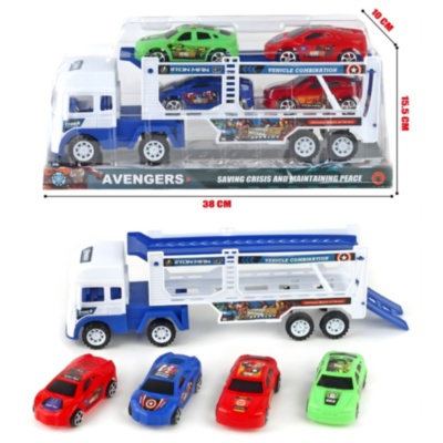 Camion Transportor Auto cu 4 Mașinuțe pentru Copii | image