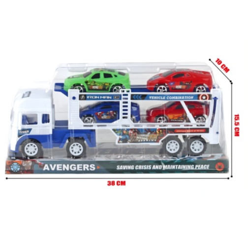 Camion Transportor Auto cu 4 Mașinuțe pentru Copii