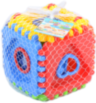 Cub Puzzle Educativ cu 12 Figuri de Stivuit 