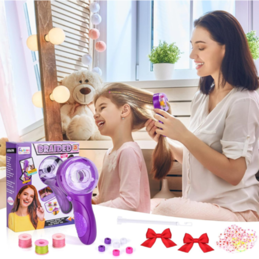 Aparat Electric de Împletit Păr Braided Fashion – Set Accesorii Coafură pentru Fetițe