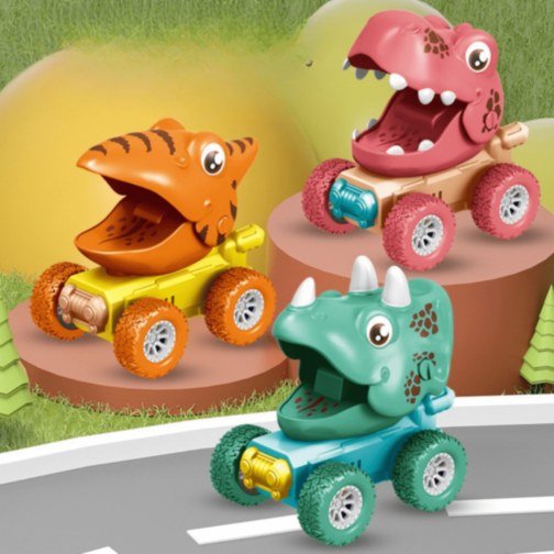 1buc. Mașinuță Dinozaur Colorată Press & Go (model aleatoriu) 1buc. Mașinuță Dinozaur Colorată Press & Go (model aleatoriu)