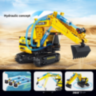 Excavator Hidraulic de Asamblat – 578 Piese, Macara STEM cu Mișcări Reale 