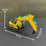 Excavator Hidraulic de Asamblat – 578 Piese, Macara STEM cu Mișcări Reale 