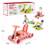 Mașinuță Multifuncțională 3 în 1 – Premergător, Balansoar și Vehicul (culoare roz)