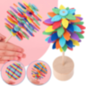 Arbore Montessori din Lemn Colorat Rotativ Educațional