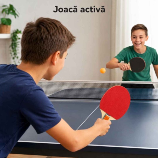 Set tenis de masă: două palete și trei mingi