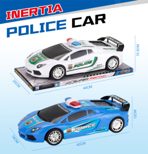 Mega Lamborghini de Poliție cu Fricțiune, 40 cm