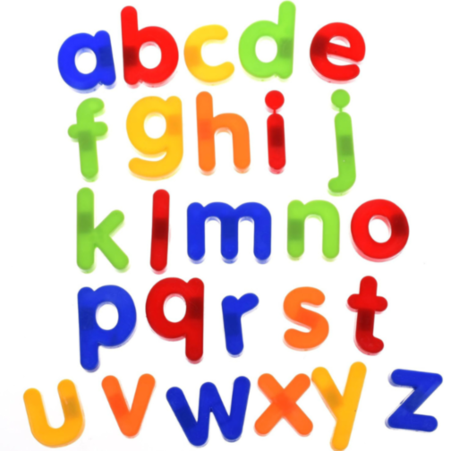 Set 26 litere mici magnetice colorate – Letter & Number Magnetics