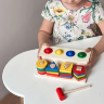 Sortator Montessori din Lemn cu Ciocănel și Forme Geometrice